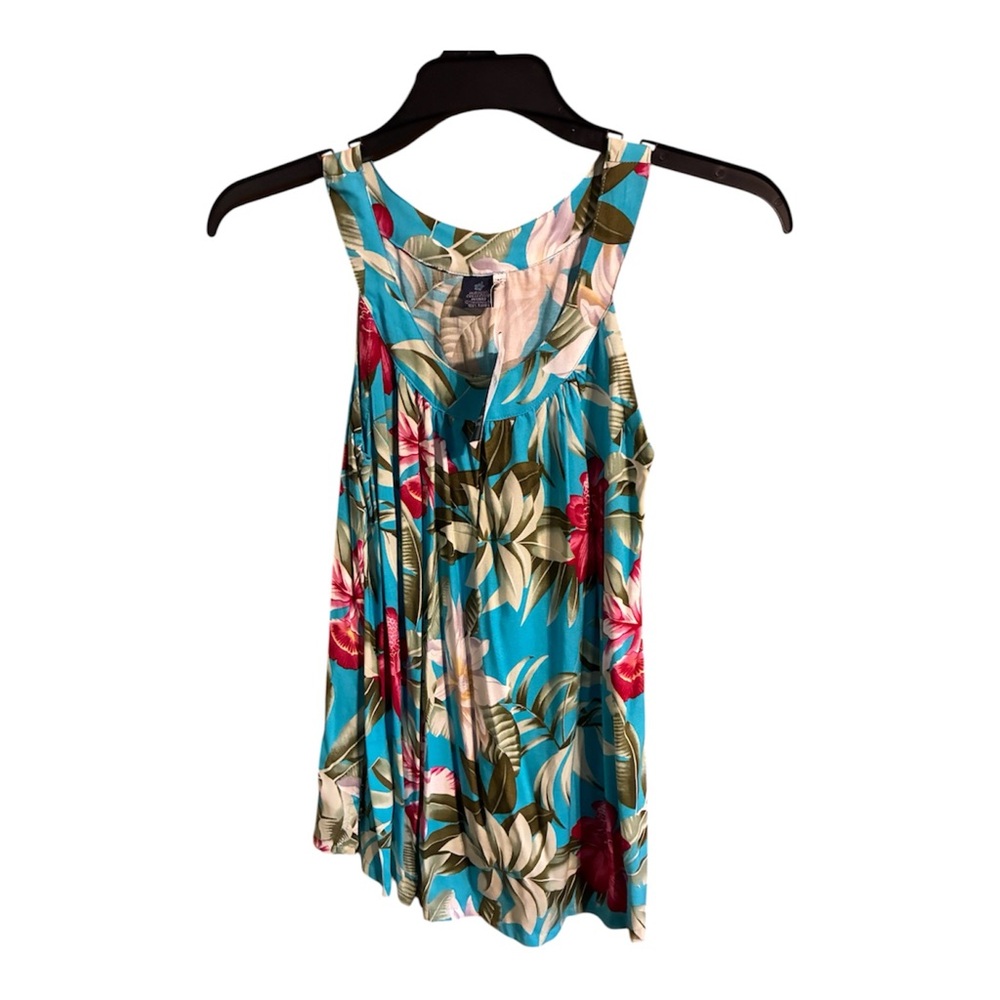 Hawaiian Floral Racerback Tank Top